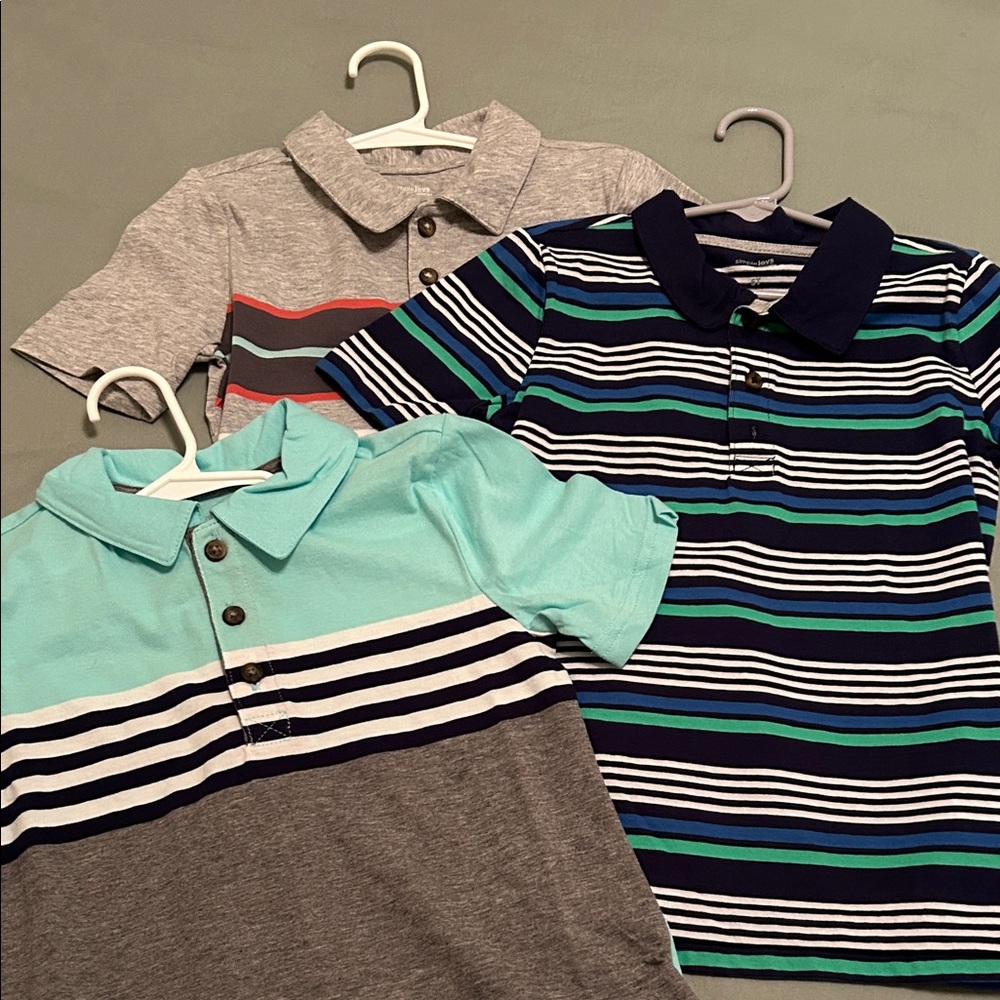 Children's Aqua and Gray Polo Shirt